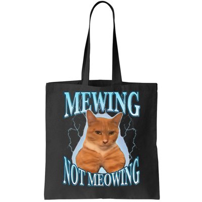 Funny Cat Meme With Meowing Looksmax Meowing Cat Tote Bag