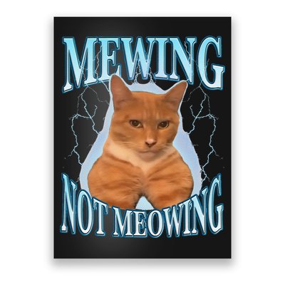 Funny Cat Meme With Meowing Looksmax Meowing Cat Poster