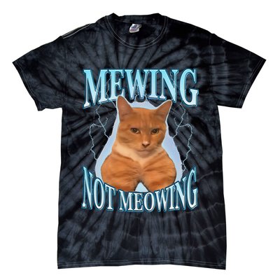 Funny Cat Meme With Meowing Looksmax Meowing Cat Tie-Dye T-Shirt