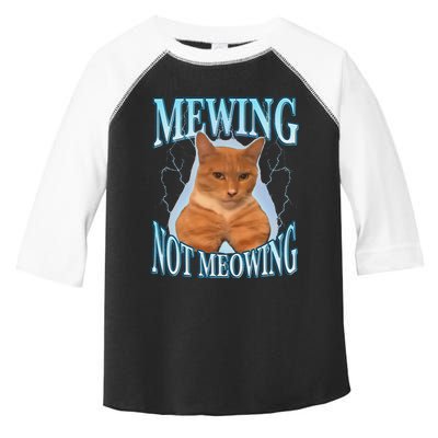 Funny Cat Meme With Meowing Looksmax Meowing Cat Toddler Fine Jersey T-Shirt