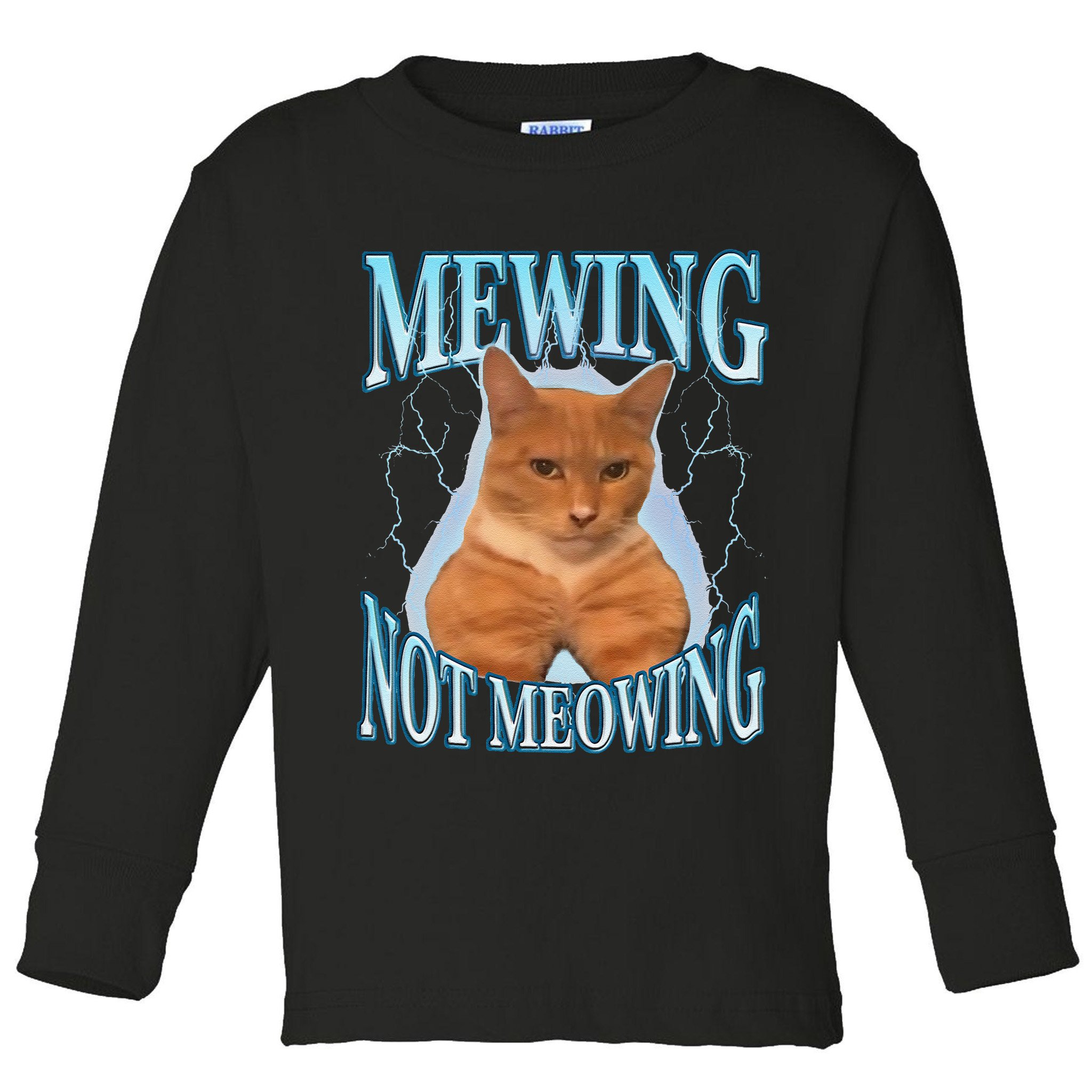 Funny Cat Meme With Meowing Looksmax Meowing Cat Toddler Long Sleeve Shirt