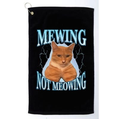 Funny Cat Meme With Meowing Looksmax Meowing Cat Platinum Collection Golf Towel