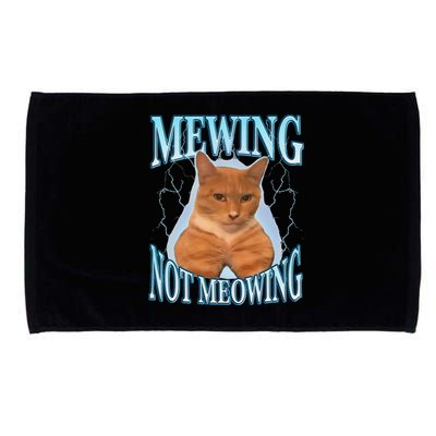 Funny Cat Meme With Meowing Looksmax Meowing Cat Microfiber Hand Towel
