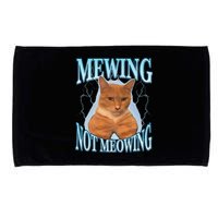 Funny Cat Meme With Meowing Looksmax Meowing Cat Microfiber Hand Towel