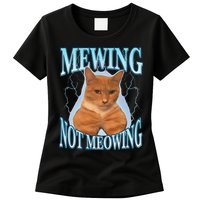Funny Cat Meme With Meowing Looksmax Meowing Cat Womens T-Shirt