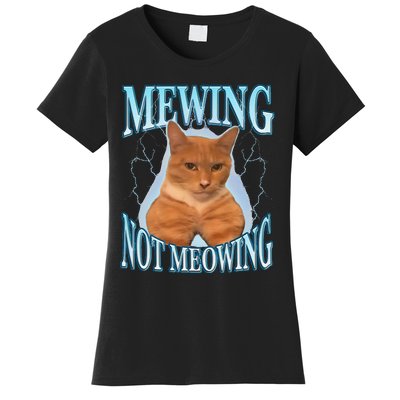 Funny Cat Meme With Meowing Looksmax Meowing Cat Women's T-Shirt