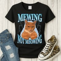 Funny Cat Meme With Meowing Looksmax Meowing Cat Womens T-Shirt