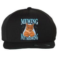 Funny Cat Meme With Meowing Looksmax Meowing Cat Wool Snapback Cap