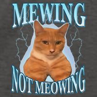 Funny Cat Meme With Meowing Looksmax Meowing Cat Vector Backpack