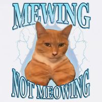 Funny Cat Meme With Meowing Looksmax Meowing Cat Garment-Dyed Sweatshirt