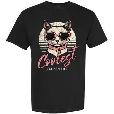 Funny Cat Mom Best Cat Mom Ever Coolest Cat Mama Graphic Garment-Dyed Heavyweight T-Shirt