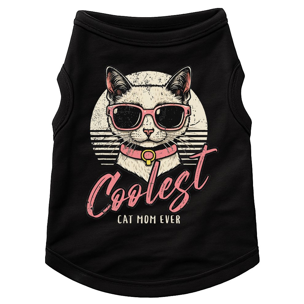 Funny Cat Mom Best Cat Mom Ever Coolest Cat Mama Graphic Doggie Tank