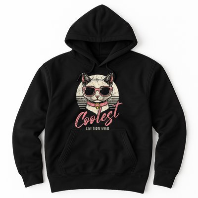 Funny Cat Mom Best Cat Mom Ever Coolest Cat Mama Graphic Hoodie