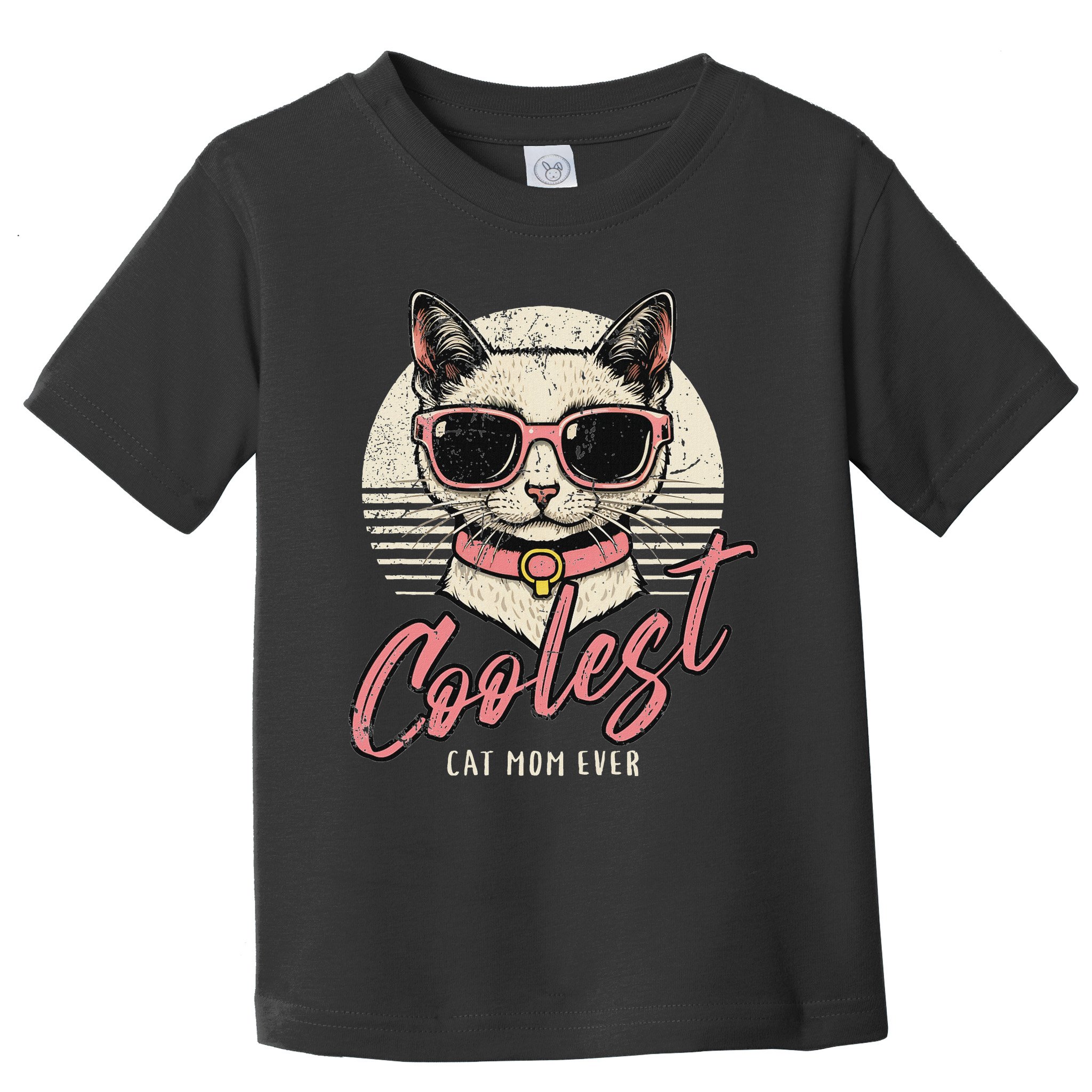 Funny Cat Mom Best Cat Mom Ever Coolest Cat Mama Graphic Toddler T-Shirt