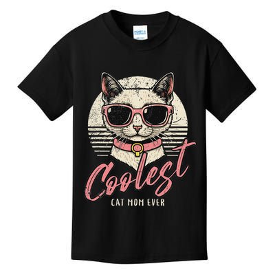 Funny Cat Mom Best Cat Mom Ever Coolest Cat Mama Graphic Kids T-Shirt