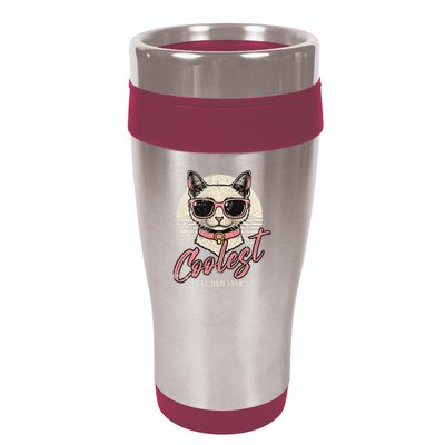 Funny Cat Mom Best Cat Mom Ever Coolest Cat Mama Graphic 16oz Travel Tumbler