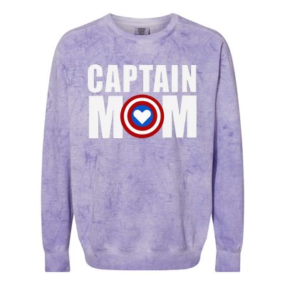 Funny Captain Mom Superhero MotherS Day 2024 Colorblast Crewneck Sweatshirt