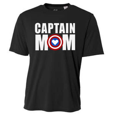 Funny Captain Mom Superhero MotherS Day 2024 Cooling Performance Crew T-Shirt