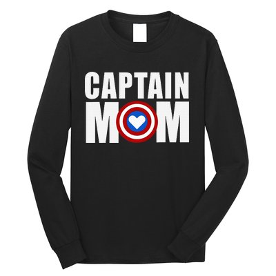 Funny Captain Mom Superhero MotherS Day 2024 Long Sleeve Shirt