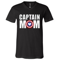 Funny Captain Mom Superhero MotherS Day 2024 V-Neck T-Shirt