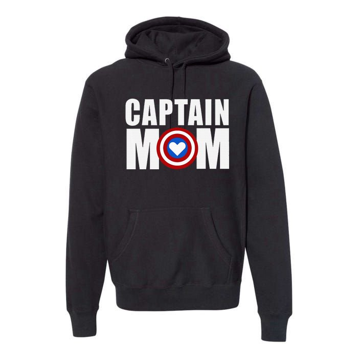 Funny Captain Mom Superhero MotherS Day 2024 Premium Hoodie