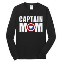 Funny Captain Mom Superhero MotherS Day 2024 Tall Long Sleeve T-Shirt