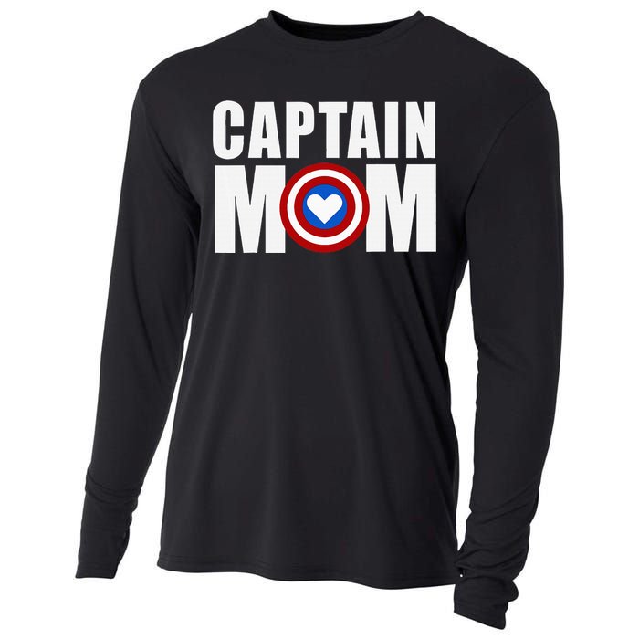 Funny Captain Mom Superhero MotherS Day 2024 Cooling Performance Long Sleeve Crew