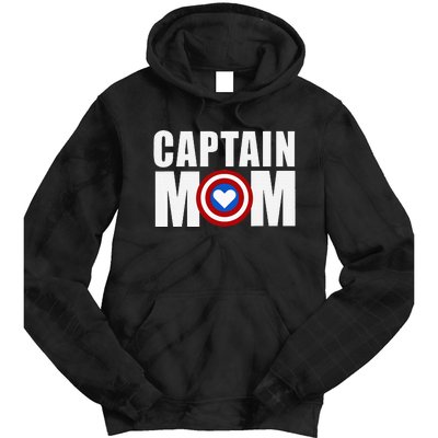 Funny Captain Mom Superhero MotherS Day 2024 Tie Dye Hoodie