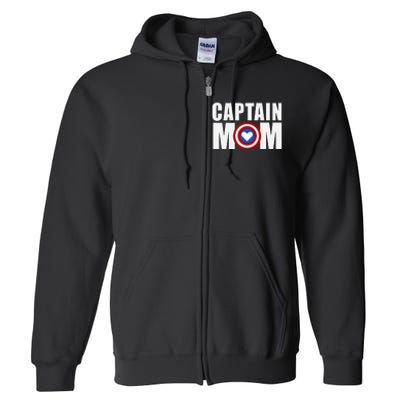 Funny Captain Mom Superhero MotherS Day 2024 Full Zip Hoodie