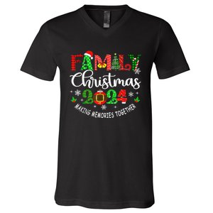 Funny Christmas Matching Outfit Xmas Squad Santa Group Gift V-Neck T-Shirt