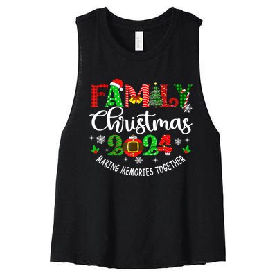 Funny Christmas Matching Outfit Xmas Squad Santa Group Gift Women's Racerback Cropped Tank