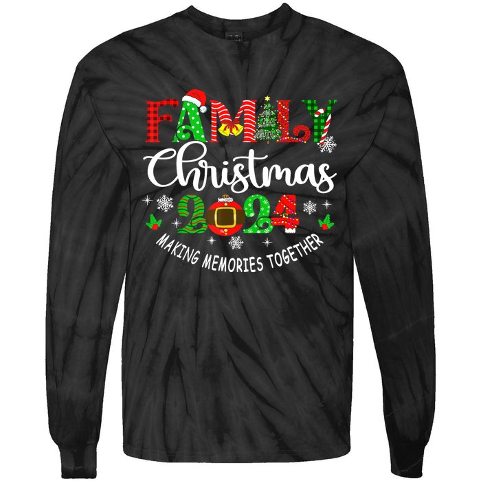 Funny Christmas Matching Outfit Xmas Squad Santa Group Gift Tie-Dye Long Sleeve Shirt