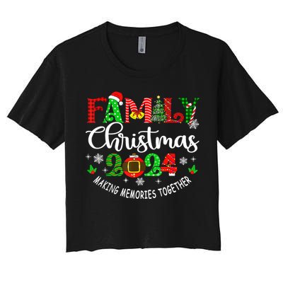 Funny Christmas Matching Outfit Xmas Squad Santa Group Gift Women's Crop Top Tee