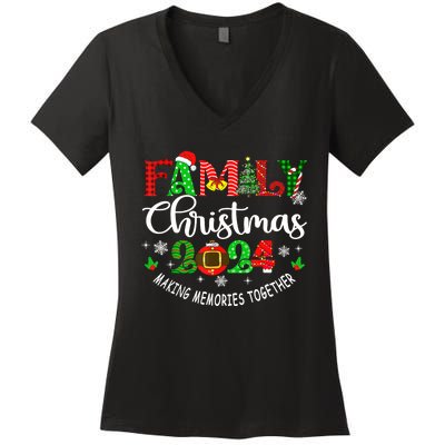 Funny Christmas Matching Outfit Xmas Squad Santa Group Gift Women's V-Neck T-Shirt