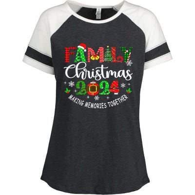 Funny Christmas Matching Outfit Xmas Squad Santa Group Gift Enza Ladies Jersey Colorblock Tee