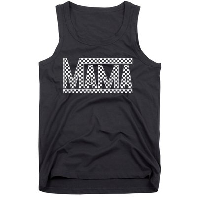 Funny Checkered Mama Black White Gift Women Tank Top