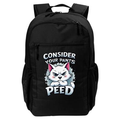Funny Cat Meme Graphicconsider Your Pants Peed Daily Commute Backpack