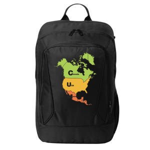 Funny Cum Map Canada Usa And Mexico Gift City Backpack