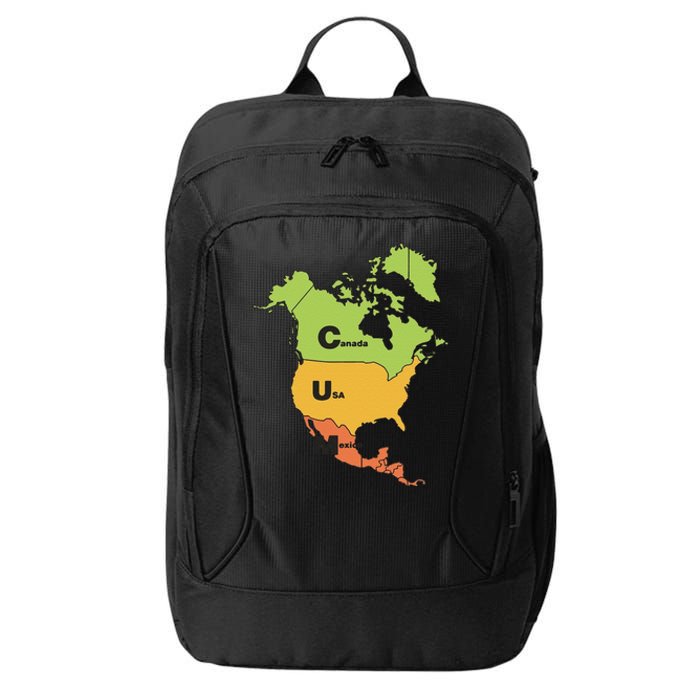 Funny Cum Map Canada Usa And Mexico Gift City Backpack