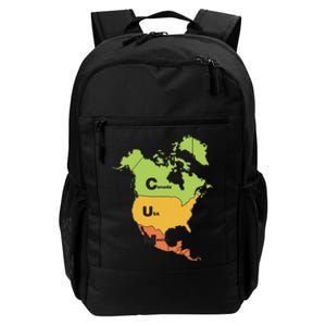 Funny Cum Map Canada Usa And Mexico Gift Daily Commute Backpack