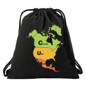 Funny Cum Map Canada Usa And Mexico Gift Drawstring Bag