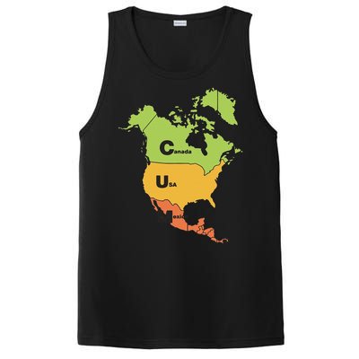 Funny Cum Map Canada Usa And Mexico Gift PosiCharge Competitor Tank