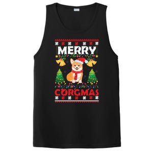 Funny Cute Merry Corgmas Ugly Christmas Sweater PosiCharge Competitor Tank