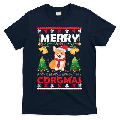 Funny Cute Merry Corgmas Ugly Christmas Sweater T-Shirt