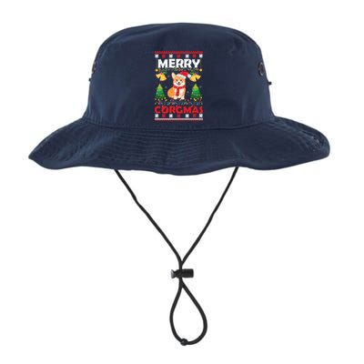 Funny Cute Merry Corgmas Ugly Christmas Sweater Bucket Hat