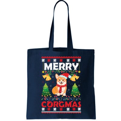 Funny Cute Merry Corgmas Ugly Christmas Sweater Bag