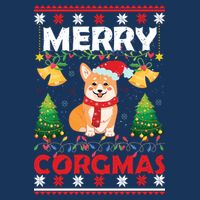 Funny Cute Merry Corgmas Ugly Christmas Sweater Toddler T-Shirt