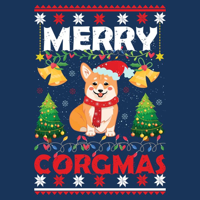 Funny Cute Merry Corgmas Ugly Christmas Sweater Toddler T-Shirt