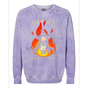 Feeling Cute Might Curse You Later Cute Witch Colorblast Crewneck Sweatshirt