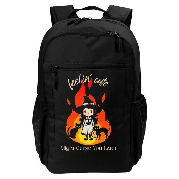 Feeling Cute Might Curse You Later Cute Witch Daily Commute Backpack